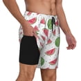 thumbnail image 3 of Fotbe Hand Drawn Watermelon Men’s Swim Trunks Quick Dry Swim Shorts Board Shorts with Mesh Lining-Medium, 3 of 9