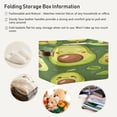 thumbnail image 6 of Cartoon Fruit Cute Avocados Leaves Square Storage Bins with Handles Collapsible Containing Box 1 Pack, 6 of 9