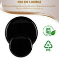 thumbnail image 4 of Smarty 10" Black Flat Round Disposable Plastic Dinner Plates 120ct, 4 of 6