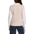 thumbnail image 2 of Sail to Sable womens  Textured Wool Sweater Vest, XXS, Beige, 2 of 3