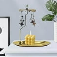 thumbnail image 4 of Rotary Rotating Tea Light Candle Holder Living Candle Holder Light Holder Candlestick Holder Room Stars, 4 of 9