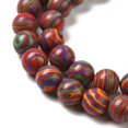 thumbnail image 4 of Malachite Dyed Beads Strands Round FireBrick 8mm Hole: 1.2mm 47~48pcs/strand 14.96''~15.16''(38~38.5cm), 4 of 4