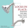 thumbnail image 3 of JS Jackson Shower Head Extension Arm, 10 Inch Extender, Solid Brass Construction, Stainless Steel Finish, 3 of 8