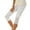 White, variant on SwiftWear Women's Elegant Casual Lace Trim Capri Pants - Stretchy Capri Leggings S-3XL​​