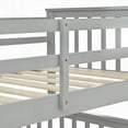 thumbnail image 5 of Twin Size Wooden Storage Bed Frame with Ladder and Safety Rails – Gray, 5 of 14