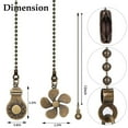 thumbnail image 5 of Gustave 12Pcs Ceiling Fan Pull Chain Extender Beaded Ball Pull Chains Extension 12 Inch Fan Pull Chain Bronze Pendant Ornament with Connector, 5 of 9