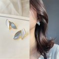 thumbnail image 3 of Pendientes de hojas. Pendientes de moda coreanas LingWen 9024719148502, 3 of 5