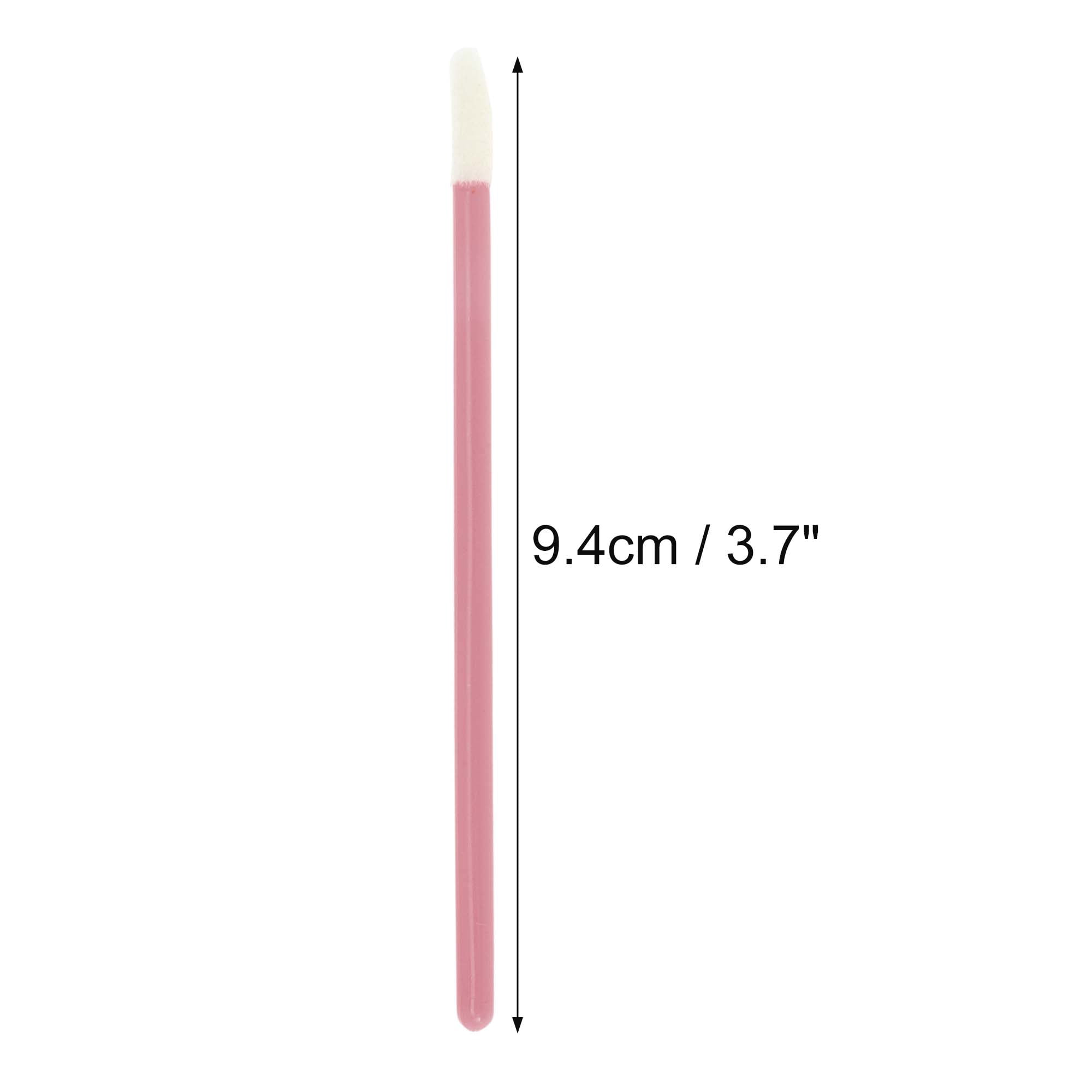 Unique Bargains 50 Pcs Disposable Solid Rod Lip Brush for Daily Makeup Application Pink
