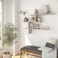 thumbnail image 3 of Ada Home Decor Furniture 48.5" 3 Tier Light Mocha Webster Modern Wall Shelf, 3 of 7