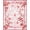 Pink, Pattern 16, variant on Flatwoven High Traffic Area Rug, Delicate Pastel Floral Medallion with Swirling Vines, Non Slip, Stain Resistant, Washable Area Rugs for Living Room, Bedroom(Pink, 4X6)