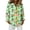 Green_#12, variant on Sewkxo Hawaii Shirts for Womans Floral Printed Long Sleeves Lapel Collared Button Up Tropical Beach Shirts Trendy Loose Fit Party Holiday T Shirts,Orange M
