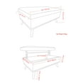 thumbnail image 6 of Owen 42 inch Wide Mid-Century Modern Lift Top Large Coffee Table Storage Ottoman in Distressed Grey Vegan Leather, 6 of 10