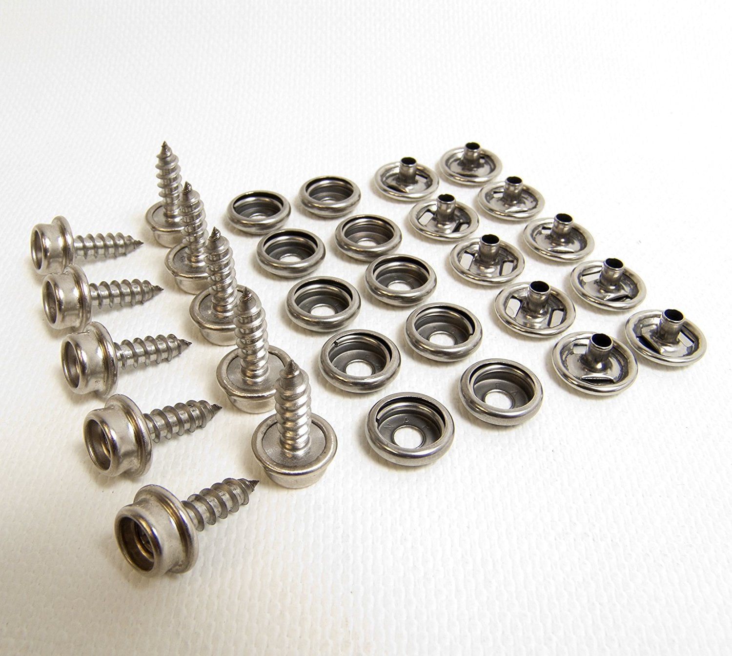 Socket DOT S.S Snaps Cap /& #10 5//8/" Screw Stud 25 sets