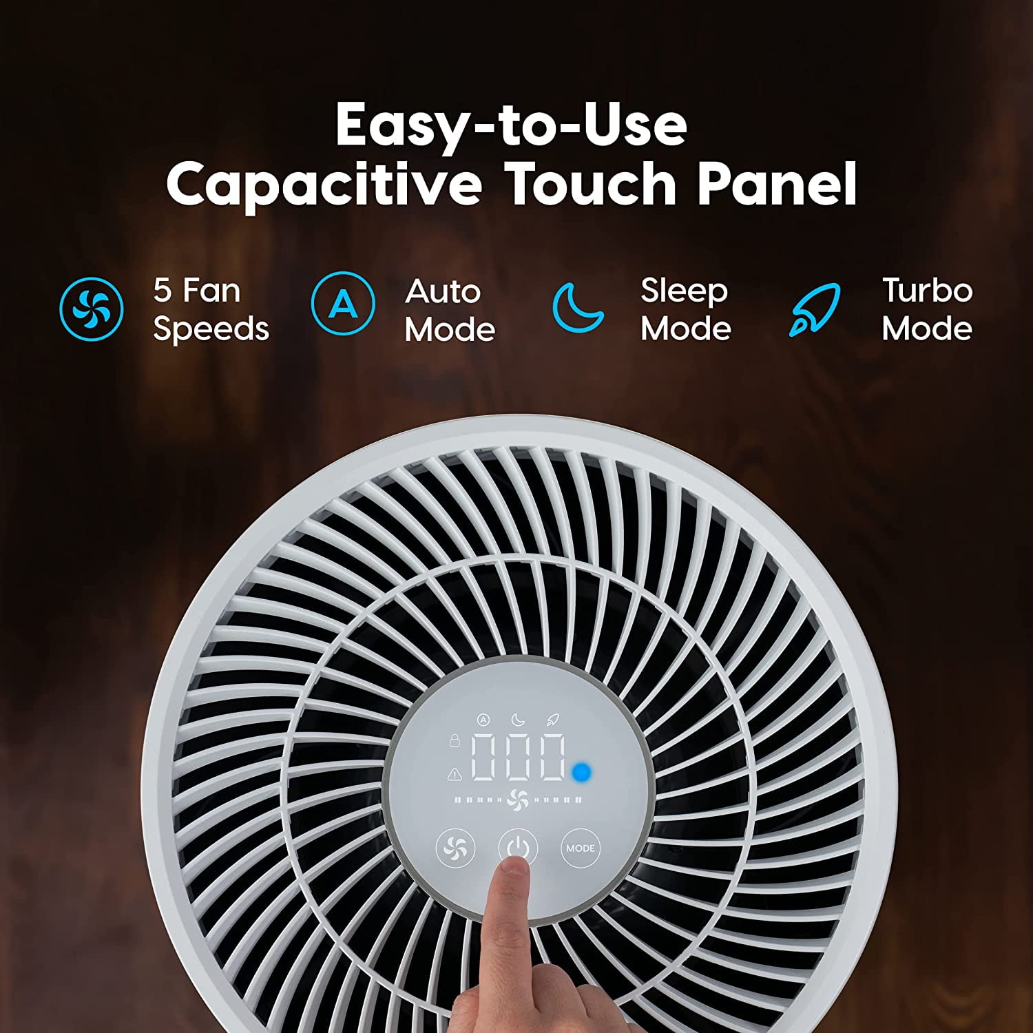 IRIS USA WOOZOO APF-28 Air Purifiers for Home Large Rooms with H13 True HEPA Filter, Remove Up to 99.97% of Particles Pollen Pet Dander Smoke and Odor with Auto Mode and Air Quality Indicator, White