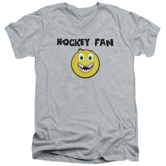 - Hockey Fan - Slim Fit V Neck Shirt - Large