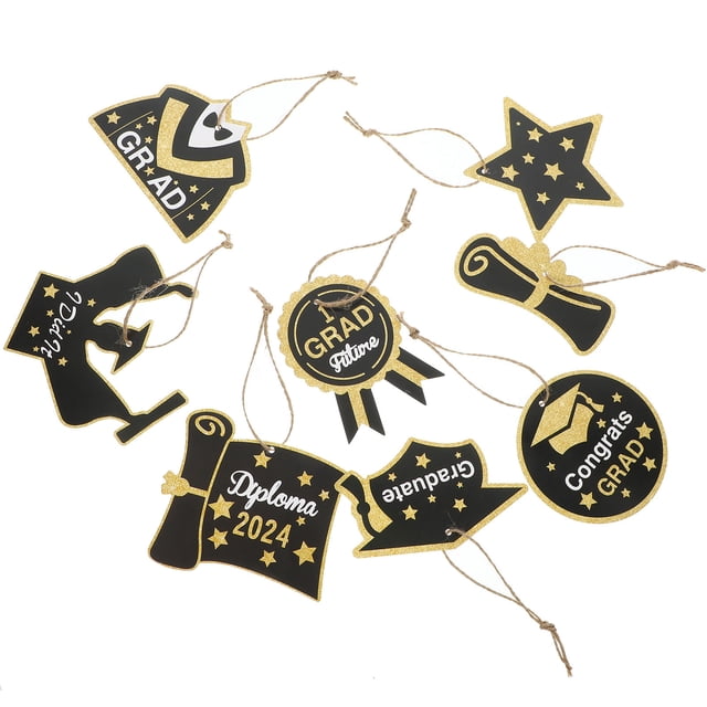 Mobutofu Graduation Centerpieces Assorted Color Hanging Ornament 8pcs