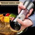 thumbnail image 3 of Waroomhouse Stainless Steel Salt Grinder Adjustable Coarseness Easy to Clean Double Head 2 in 1 Grinder for Seasoning, 3 of 8