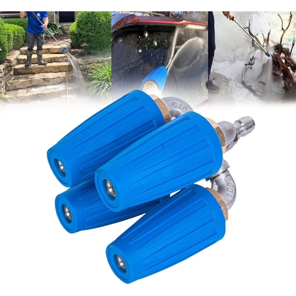 ASKITO 4-in-1 Turbo Nozzle Pressure Washer, Quadruple Turbo Nozzle, 360° Rotating Turbo Nozzle with 1/4" Quick Connector, 4000 PSI, 4-6 GPM