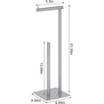 thumbnail image 3 of Freestanding Silver Toilet Paper Holder Stand with Reserve Storage Holder, Set of 2, 3 of 7