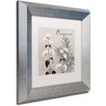 thumbnail image 2 of Trademark Fine Art "Flowering Herbs II" Canvas Art by Color Bakery White Matte, Silver Frame, 2 of 4