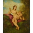 thumbnail image 2 of Paul-Jacques-Aimé Baudry 15x18 Gold Ornate Wood Frame and Double Matted Museum Art Print Titled - Venus and Cupid (&nbsp;1849), 2 of 4