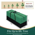 thumbnail image 5 of Fmxomd Christmas Tree Storage Bag, Fits Up 10 Ft Tall Artificial Trees, Cloth Material,Heavy Duty Tree Bag,Dustproof Storage Bag with Durable Reinforced Handles & Dual Zipper, Green, 5 of 9