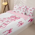 thumbnail image 3 of Catabedysis Bow ABC Print A Zipper Twin Comforter Sets with Fitted Sheet and 2 Pillowcases,Personalized Monogrammed Gifts Zipper Bedding Set For Girls,Pink Reversible,4-Piece, 3 of 7