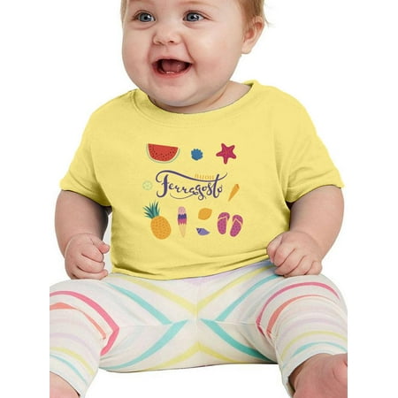 

Buon Ferragosto Summer Objects T-Shirt Infant -Image by Shutterstock 18 Months