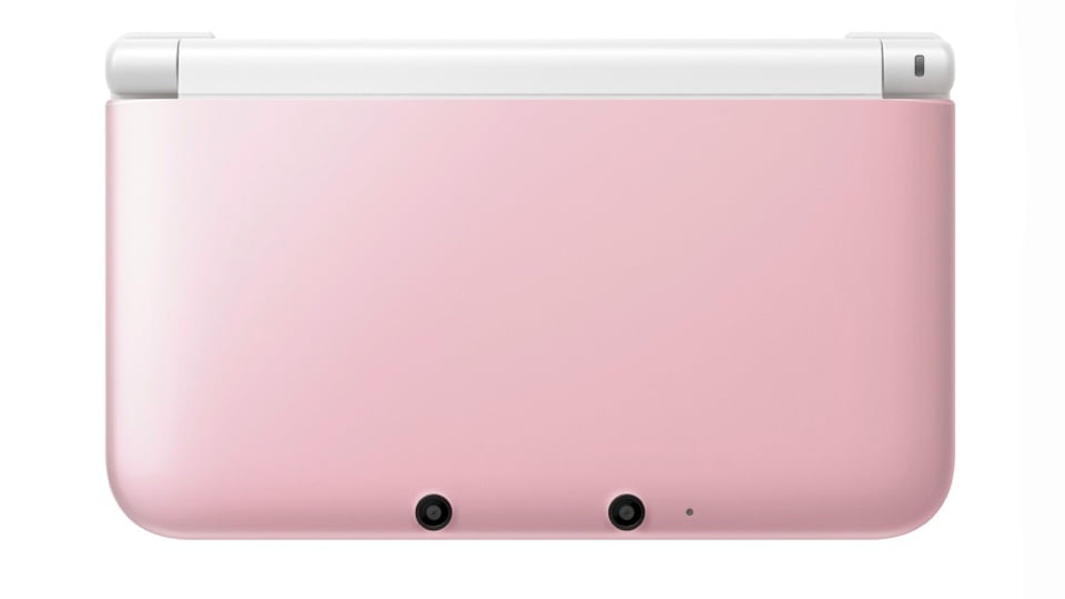 nintendo 3ds pink and white