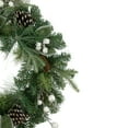 thumbnail image 3 of Northlight Real Touch™ Frosted Mixed Pine Artificial Christmas Wreath - 24" - Unlit, 3 of 5