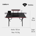 thumbnail image 2 of Escritorio Gamer Libitium Gaming Desk Pro Fibra Carbono Negro, 2 of 4
