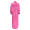 thumbnail image 4 of UJNDER Knitted Sweater Coat Long Cardigan Warm Winter Fashion Outerwear Casual Oversized Button Front Pocket Detail Winter Coats for Women Pink L, 4 of 5