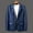 C_ Blue, variant on YLSDY Mens One Button Sequin Dress Suit Jacket Color Block Slim-fit Lapel Formal Party Festival Tuxedo Sport Coat Black M