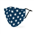 thumbnail image 4 of Weddingstar Adult Reusable, Washable 3 Ply Cloth Face Mask with Filter Pocket - Navy Stars, 4 of 6