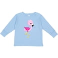 thumbnail image 3 of Inktastic Cute Flamingo, Baby Flamingo, Pink Flamingo, Bird Girls Long Sleeve Toddler T-Shirt, 3 of 5