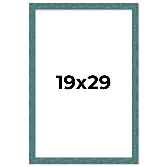 19x29 Frame Blue Rustic Barnwood Solid Wood Picture Frame Width 1.25 Inches | Interior Depth 0.5
