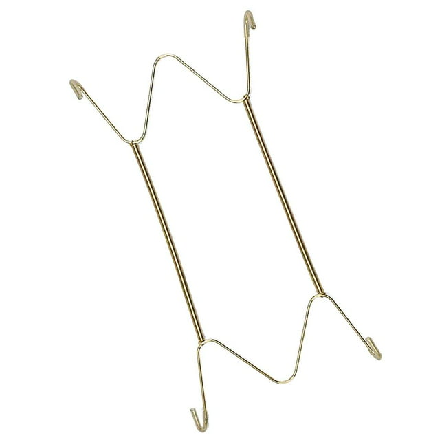 Rongfmy Plate Hangers Wall Mount Display Holder Golden Decorative Tray Dish Wire Hanger 12 Inch