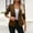 Brown, variant on Abomasnow Blazers for Women Business Casual 3/4 Sleeve Notch Lapel Work Office Blazer Slim Fit Sing Button Jacket Blazer with Pockets