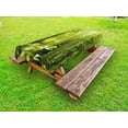 thumbnail image 1 of Nature Outdoor Tablecloth, Forest with Sunray Foliage Leaf Branches Woodland Eco Jungle Misty Picture, Decorative Washable Fabric Picnic Tablecloth, 58 X 120 Inches, Lime Green Brown, by Ambesonne, 1 of 2