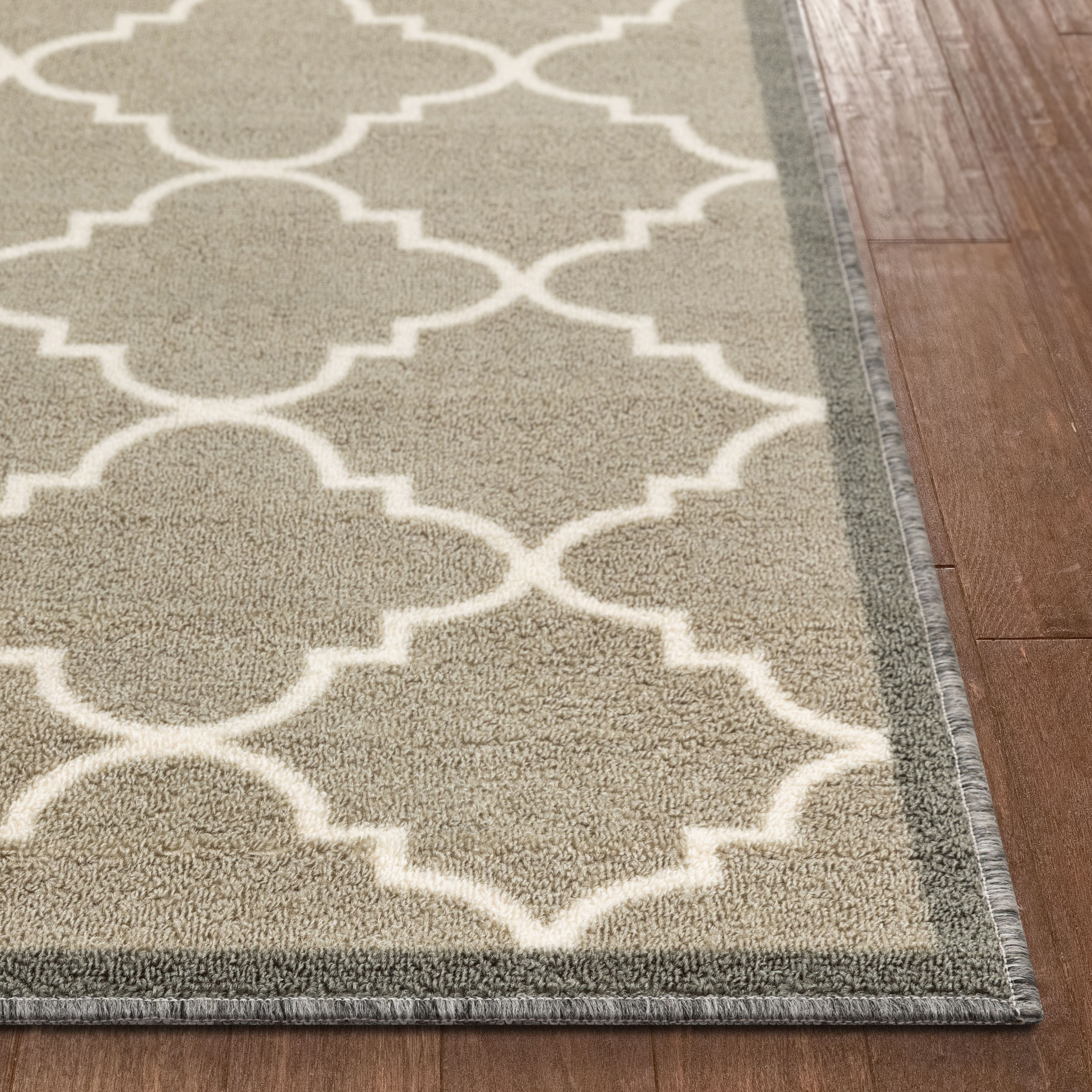 Well Woven Kings Court Brooklyn Trellis Modern Grey Machine Washable Indoor/Outdoor 2'7" x 12' Runner Area Rug