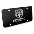 thumbnail image 2 of 2019 RAM HEMI 3D Dual Logo on 12"X6" Black Stainless Steel License Plate, 2 of 5