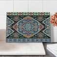 thumbnail image 2 of Ethnic Cutting Board, Vibrant Vintage Framework Bohemian Curvy Ornate Borders Symmetric Cultural Colorful, Decorative Tempered Glass Cutting and Serving Board, Small Size, Multicolor, by Ambesonne, 2 of 5