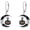 Moon pumpkin, variant on Sterling Silver Bat Dangle Drop Earrings - Black Crescent Moon Mountain Gothic Halloween Earrings for Women