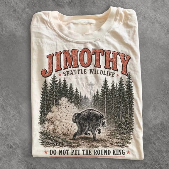 Jimothy Raccoon Shirt, Viral Seattle Raccoon Tee, Funny Round King T Shirt, Vintage Pacific Northwest Wildlife