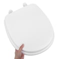 thumbnail image 3 of BESTYASH Heavy Duty White Cushioned Toilet Seat with Soft Foam for Enhanced Bathroom Comfort, 3 of 8