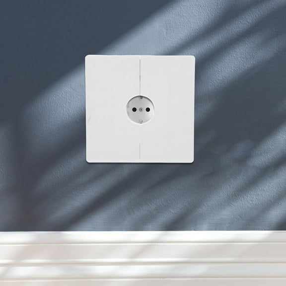 OUNONA 2pcs Wall Hole Cover Plate Outlet Safety Cover Wall Grommet Plate With Adhesive Installation Multi-Functional Switch Plate Protects