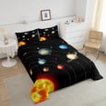 thumbnail image 3 of Solar System Bedding Set King Size Outer Space Comforter Set Universe Themed Decor Bedding Comforter Sets for Teens Galaxy Planet Duvet Insert Space Theme Quilt With 2 Pillowcases, 3 of 5