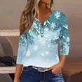 thumbnail image 2 of Womens Xmas Graphic Blouses Tops Henry Collar Long Sleeve Pullover Sweater Blouses Dressy Causal Christmas Tree Print Blouses Top, 2 of 5