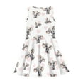 thumbnail image 4 of FOR U DESIGNS Cartoon Elephant Sleeveless Dress for Kids Girls 7-8 Years Old Lightweight Knee Length Flare Dress Elegant Party Dress Cozy Crewneck Twirly Swing Dresses, 4 of 6