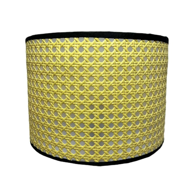 Pantalla de tambor de lino Yuyangstore lámpara colgante 25cmx18cm amarillo